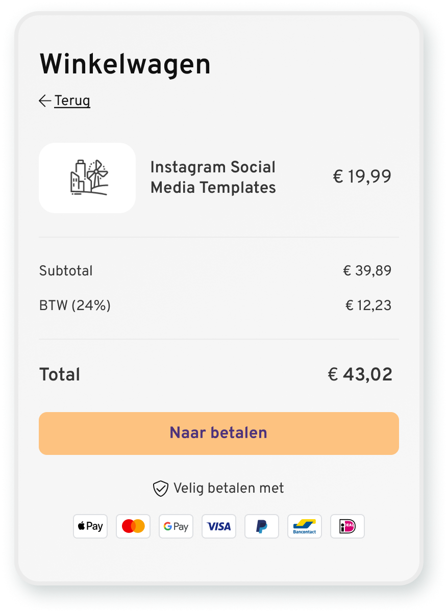Zo simpel is de winkelwagen van PayPacker